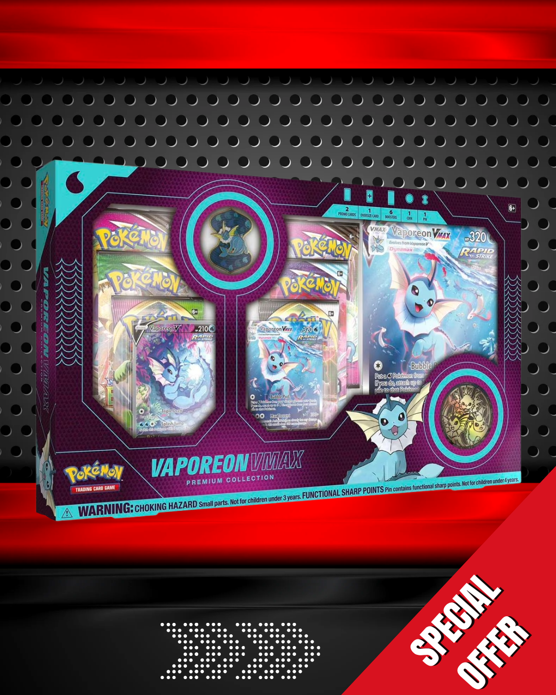 Pokemon TCG Vaporeon VMAX Premium Collection