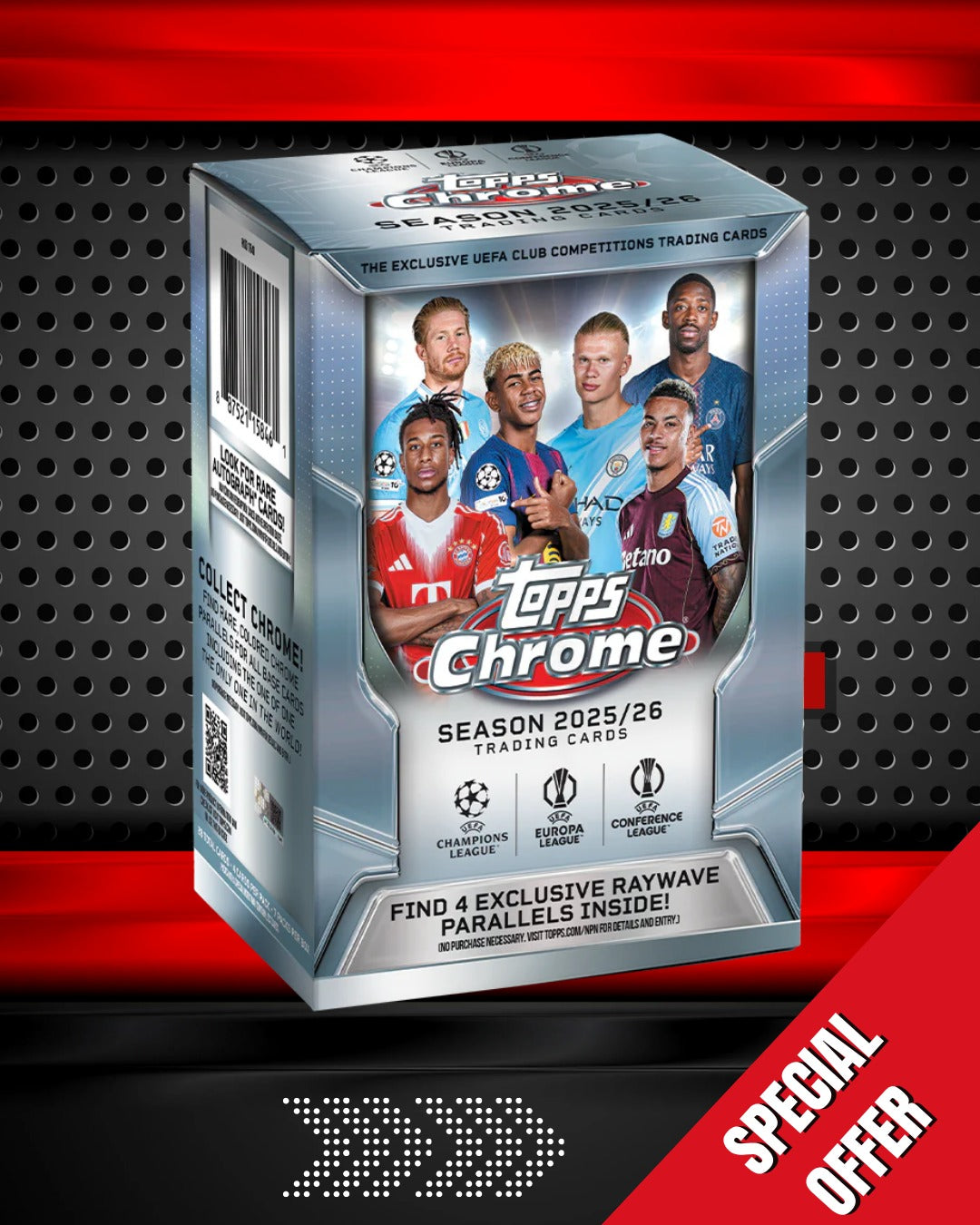 2025/26 Topps Chrome UEFA Club Competitions Soccer Value Box