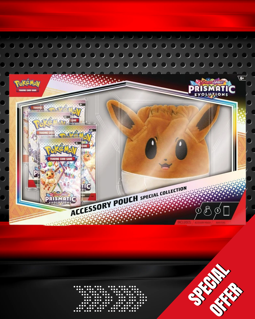 Pokemon TCG: Scarlet & Violet Prismatic Evolutions Accessory Pouch Special Collection